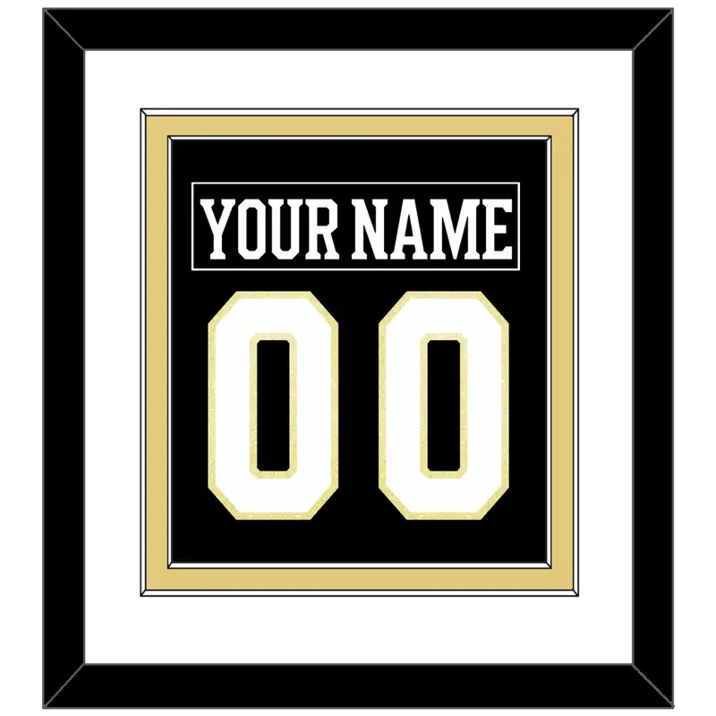 Boston Nameplate & Number (Back) Combined - Centennial Home Black - Double Mat 1