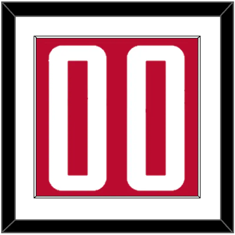 Houston Number - Red Icon - Single Mat 1