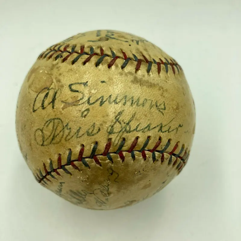 1928 Philadelphia A's Ty Cobb Jimmie Foxx Tris Speaker Team Signed Baseball JSA