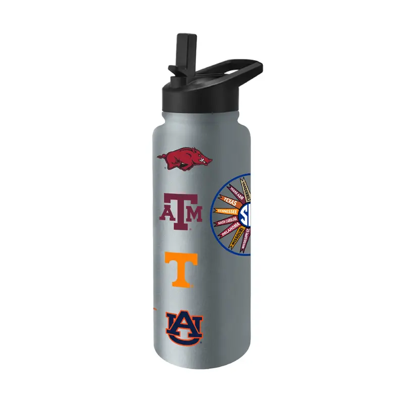 SEC Collective 16 Team Logos Pinwheel 34oz Quencher Bottle