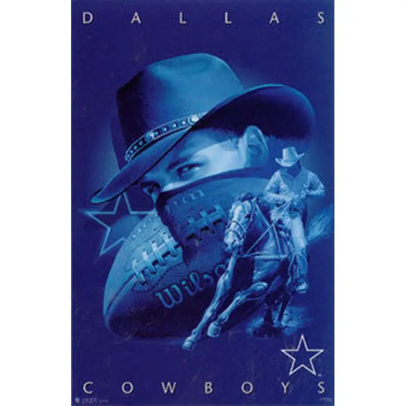 Dallas Cowboys Official NFL Pro Player Theme Art Design Poster - Costacos Sports 1997