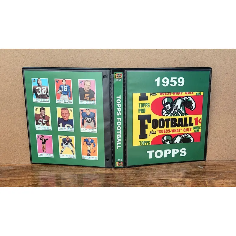 1959 Topps Football Cards Custom Made Album Binder 3 Sizes - 3474