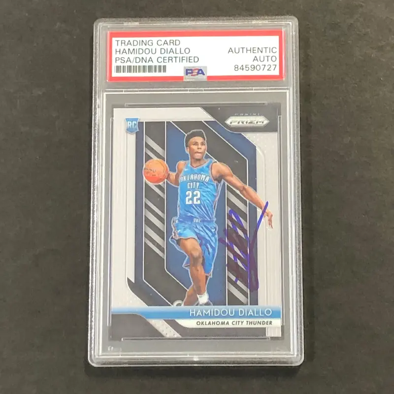 2018-19 Panini Prizm #9 Hamidou Diallo Signed Card AUTO PSA Slabbed RC Thunder