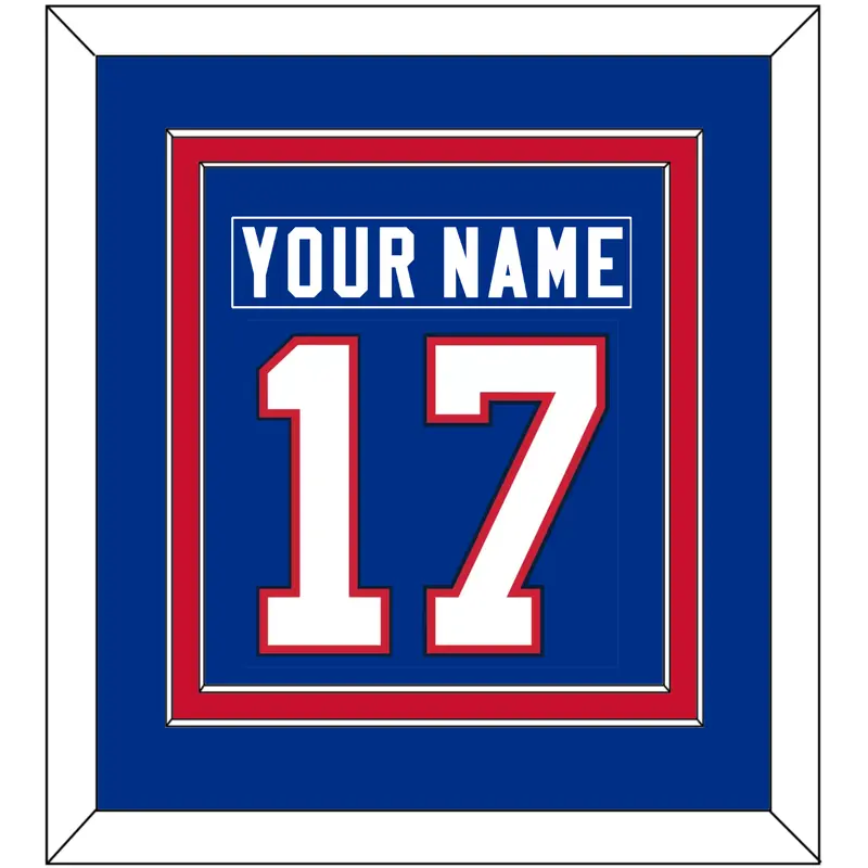 Buffalo Nameplate & Number (Back) Combined - Home Blue - Double Mat 2