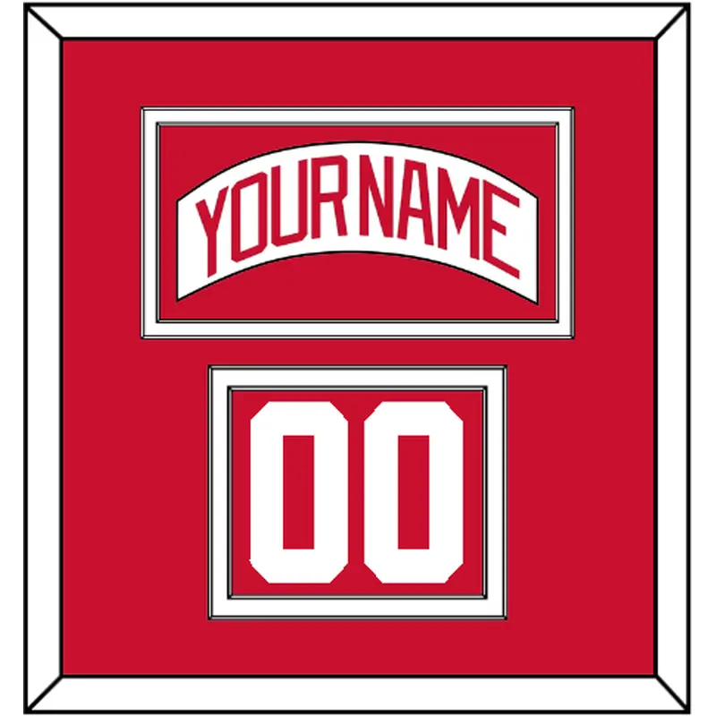 Detroit Nameplate & Number (Shoulder) - Home White (1997-2007) - Double Mat 1