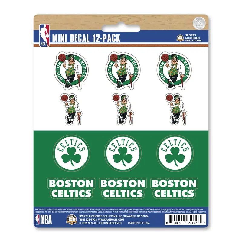 NBA - Boston Celtics Mini Decal 12-pk