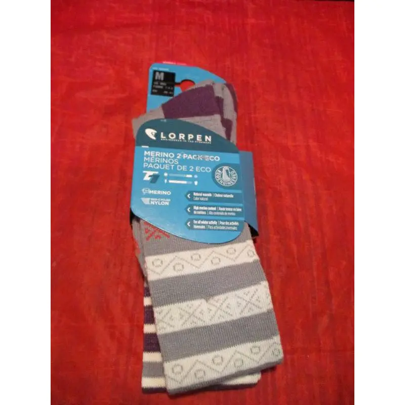 New Ski Sundries 2 Pack Merino Ski Socks Adult Size Small