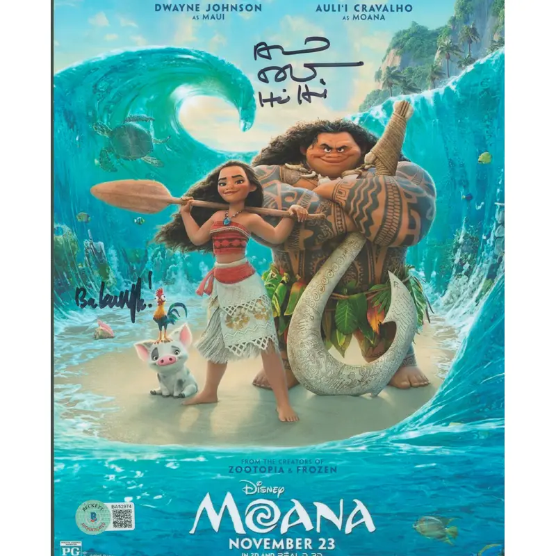 Alan Tudyk Moana Authentic Signed 8x10 Photo Autographed BAS #BA52974
