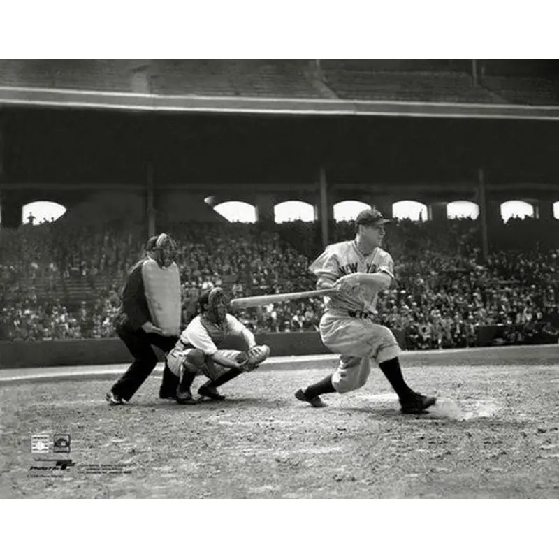 Lou Gehrig "Base Hit" (c.1936) Classic New York Yankees Premium Poster Print - Photofile