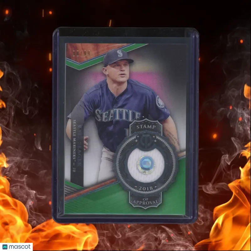 2018 Topps Tribute Kyle Seager Stamp of Approval Relics Green 08/99 #SOA-KS