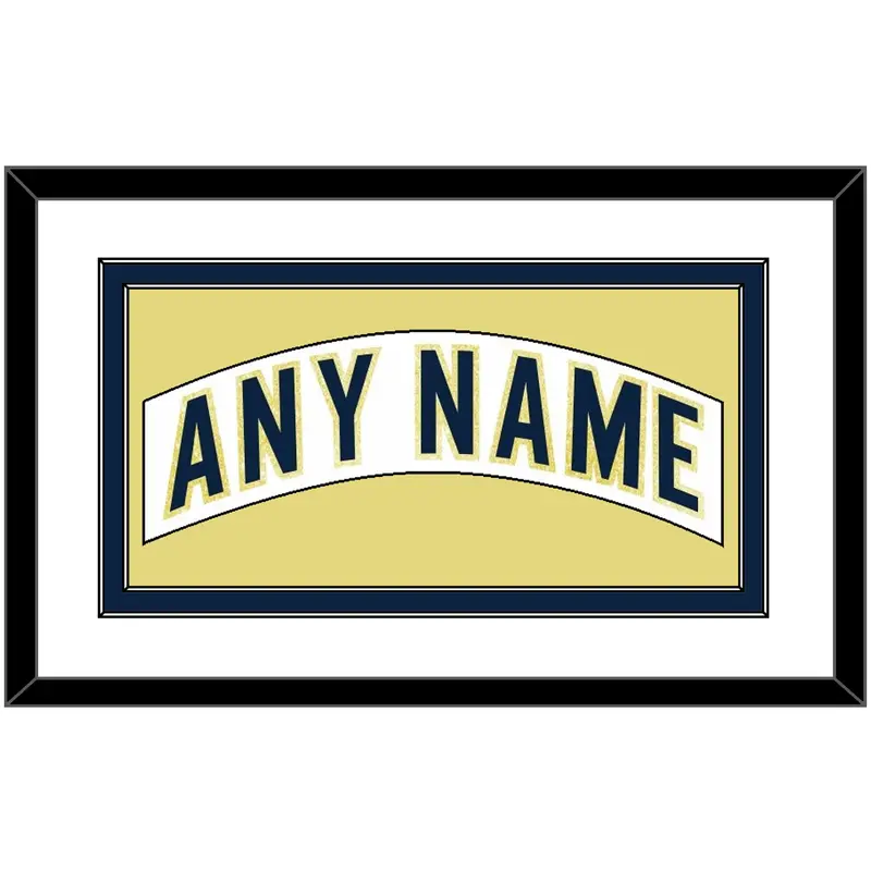 Notre Dame Hockey Nameplate - Home White - Double Mat 2