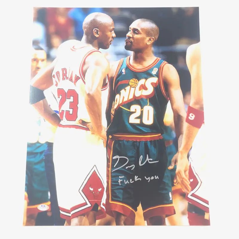 Gary Payton Signed 16x20 Photo PSA/DNA Seattle Supersonics Autographed