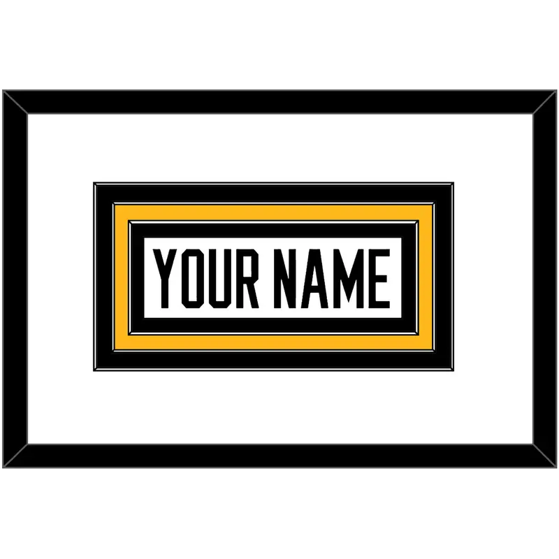 Pittsburgh Nameplate - Home White (1988-1992) - Triple Mat 2