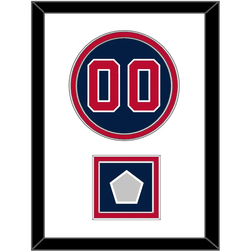 Washington Number & World Series Champions Patch - Alternate Blue - Double Mat 1