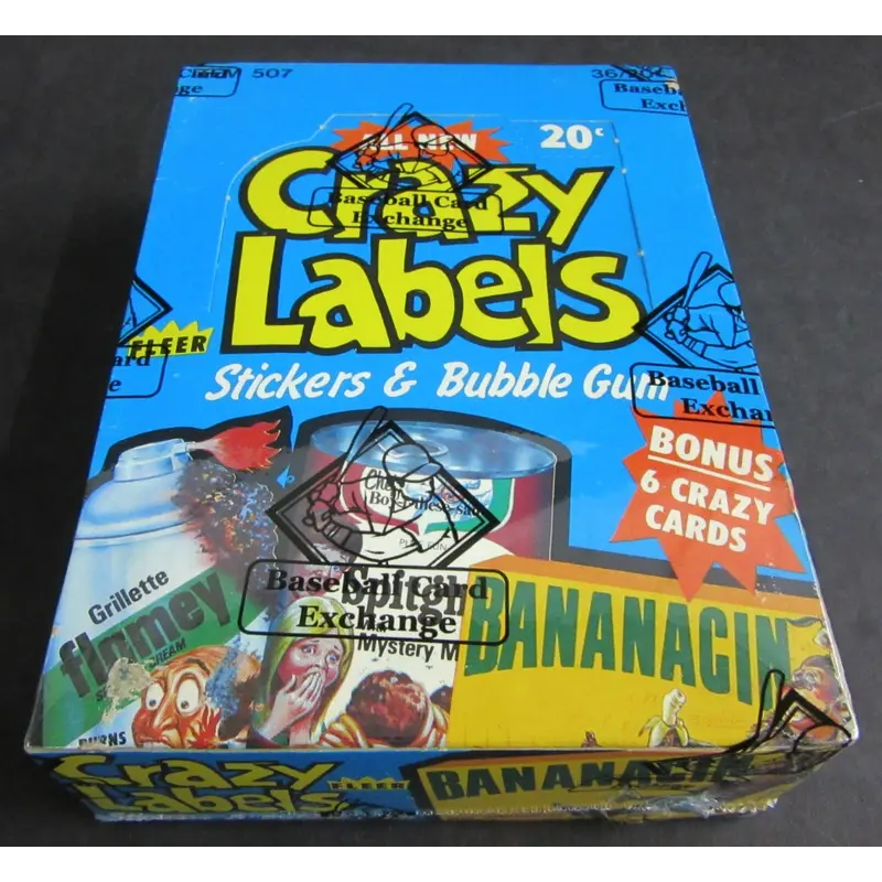 1979 Fleer Crazy Labels Unopened Wax Box (BBCE)