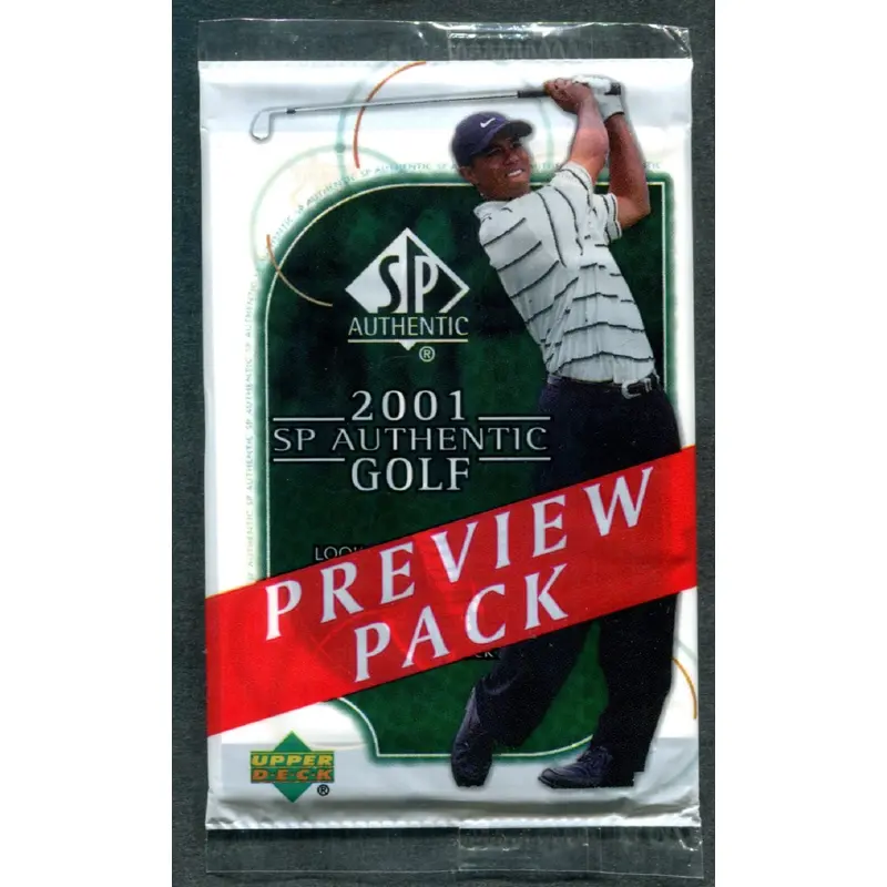 2001 Upper Deck SP Authentic Golf Unopened Preview Pack (3)