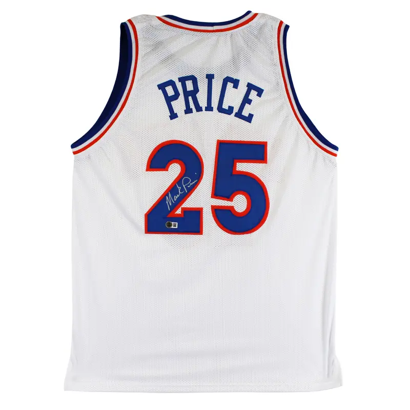 Mark Price Authentic Signed White Pro Style Jersey Autographed BAS Witnessed