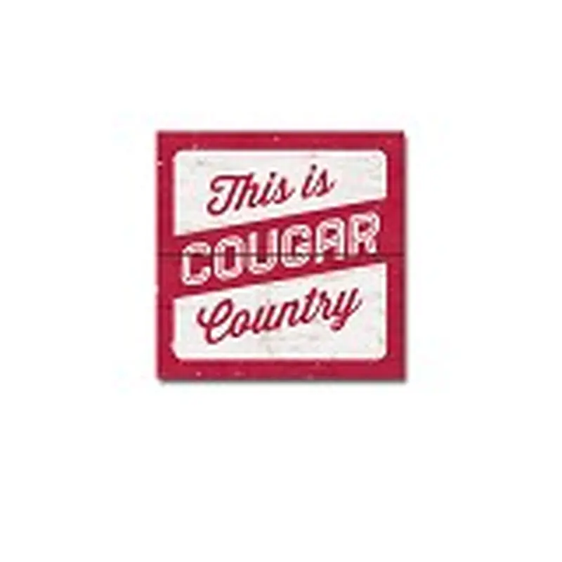 Washington State 3x3 "This is Cougar Country" Wood Magnet