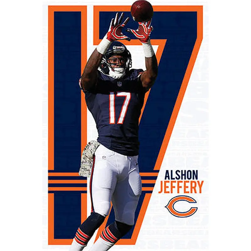 Alshon Jeffery "Haul it In" Chicago Bears Official NFL Football Poster - Costacos 2014