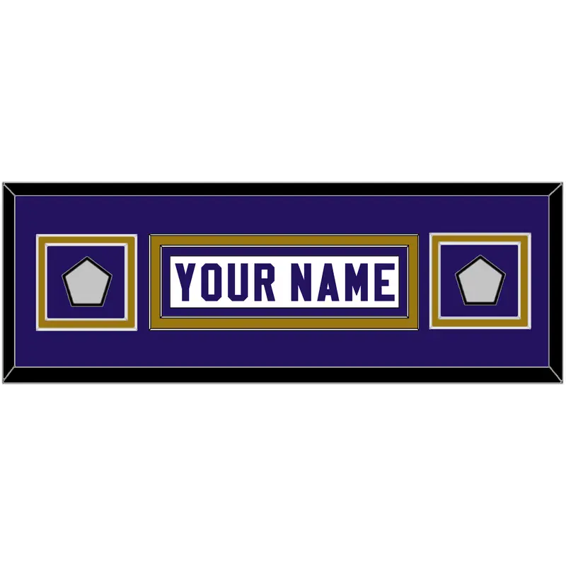 Baltimore Nameplate & Super Bowl XXXV & XLVII Jersey Patches - Road White - Double Mat 4