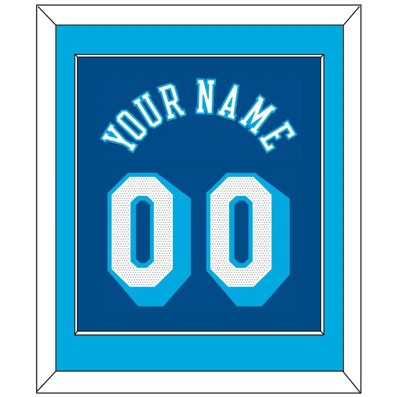 Los Angeles Name & Number - Blue City (2020-2021) - Single Mat 2