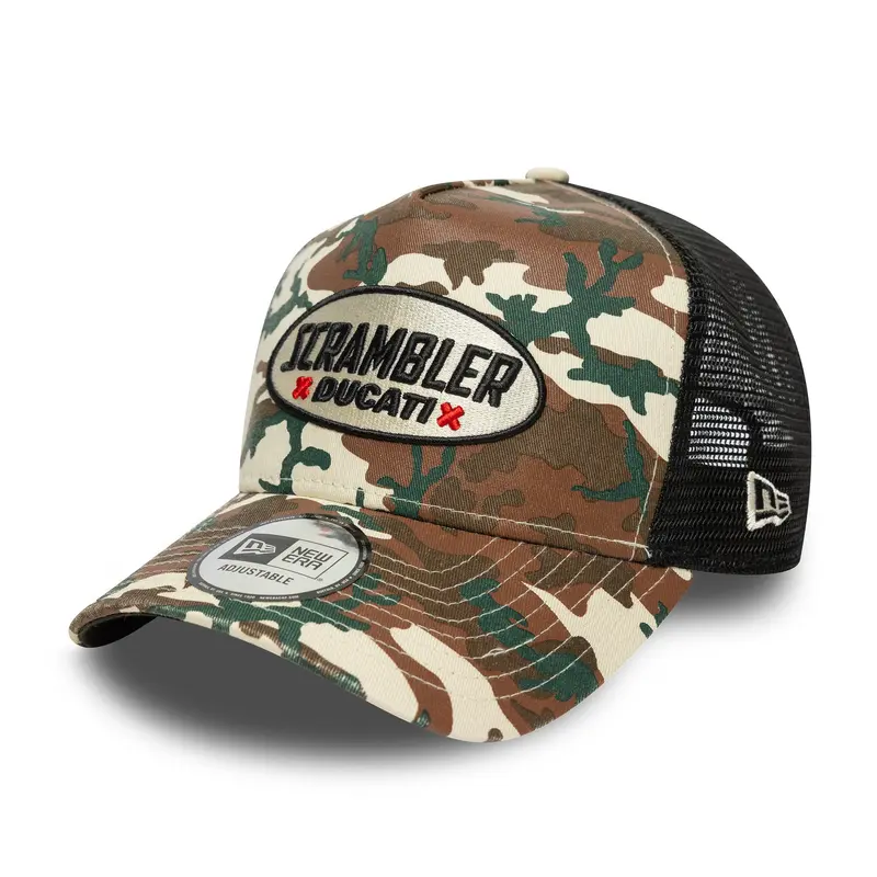 New Era - SCRAMBLER  E-Frame Trucker Cap - Ducati Motor - Chrome Camo