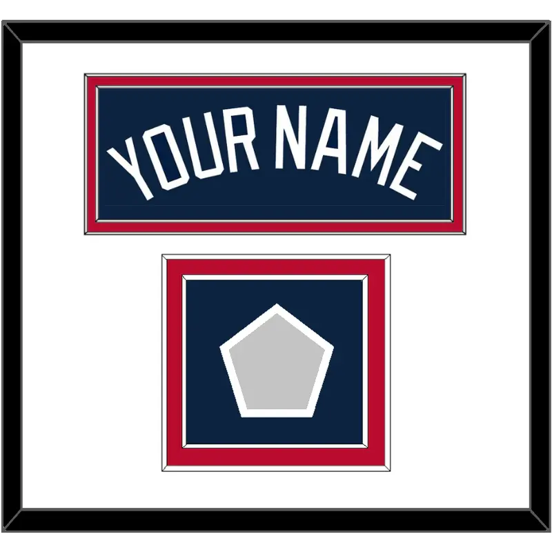 Atlanta Name & World Series Jersey Patch - Alternate Road Blue - Double Mat 1