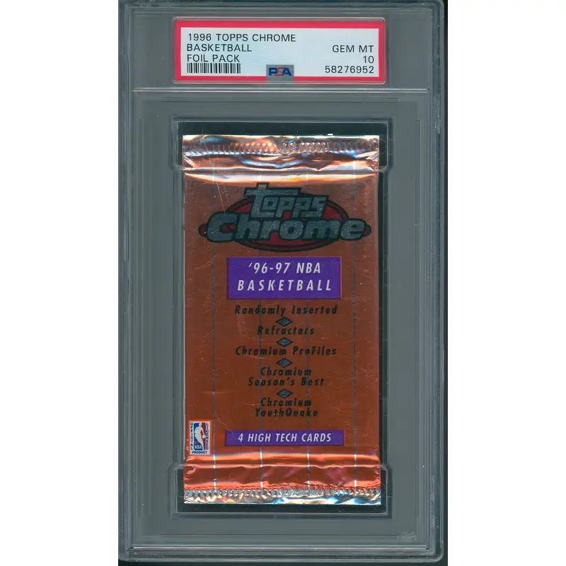 1996 Topps Chrome Basketball Unopened Foil Pack PSA 10
