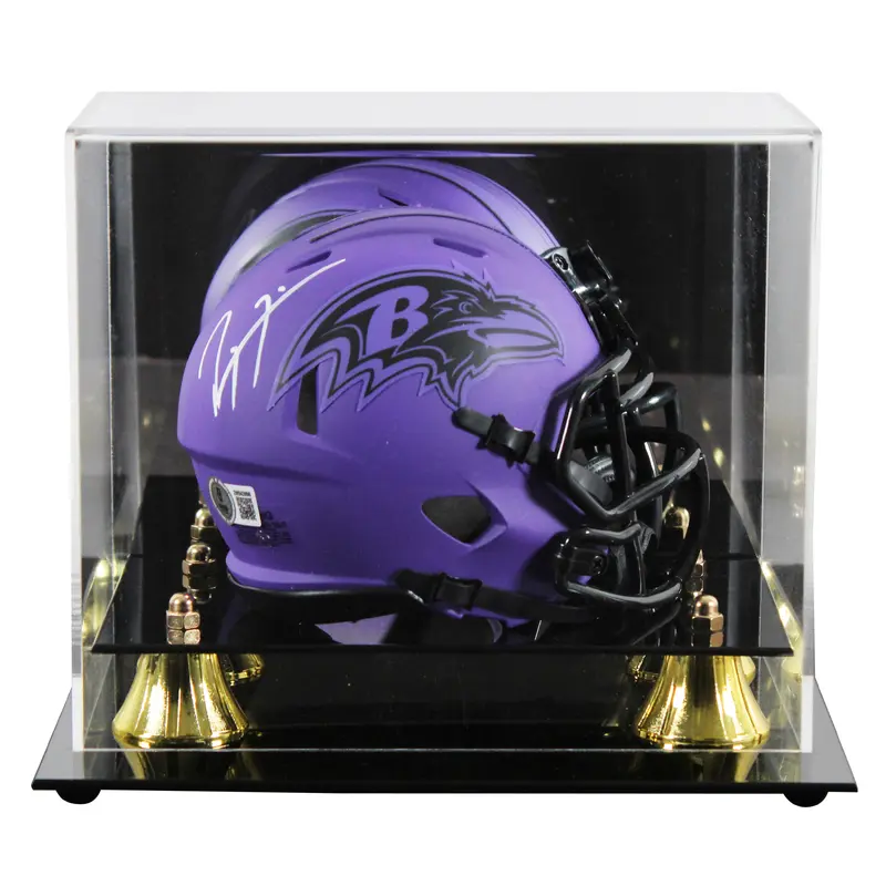 Ravens Ray Lewis Authentic Signed Rave Speed Mini Helmet W/ Case BAS Witnessed