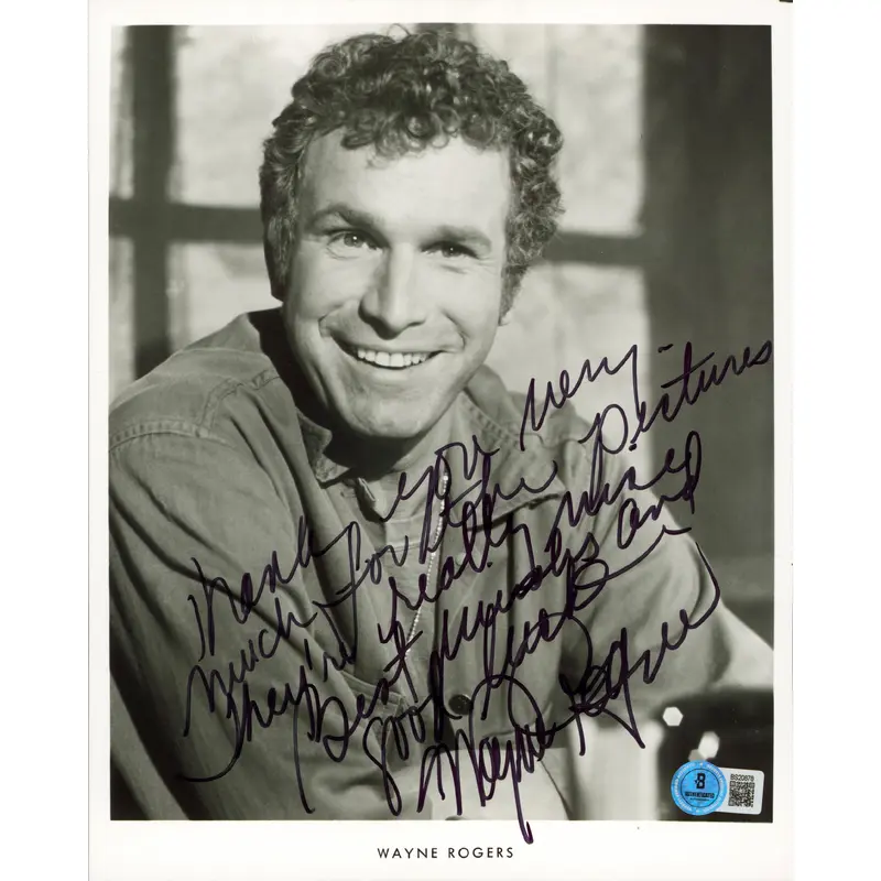 Wayne Rogers M*A*S*H "Best Wishes And Good Luck!" Signed 8x10 Photo BAS #BS20878