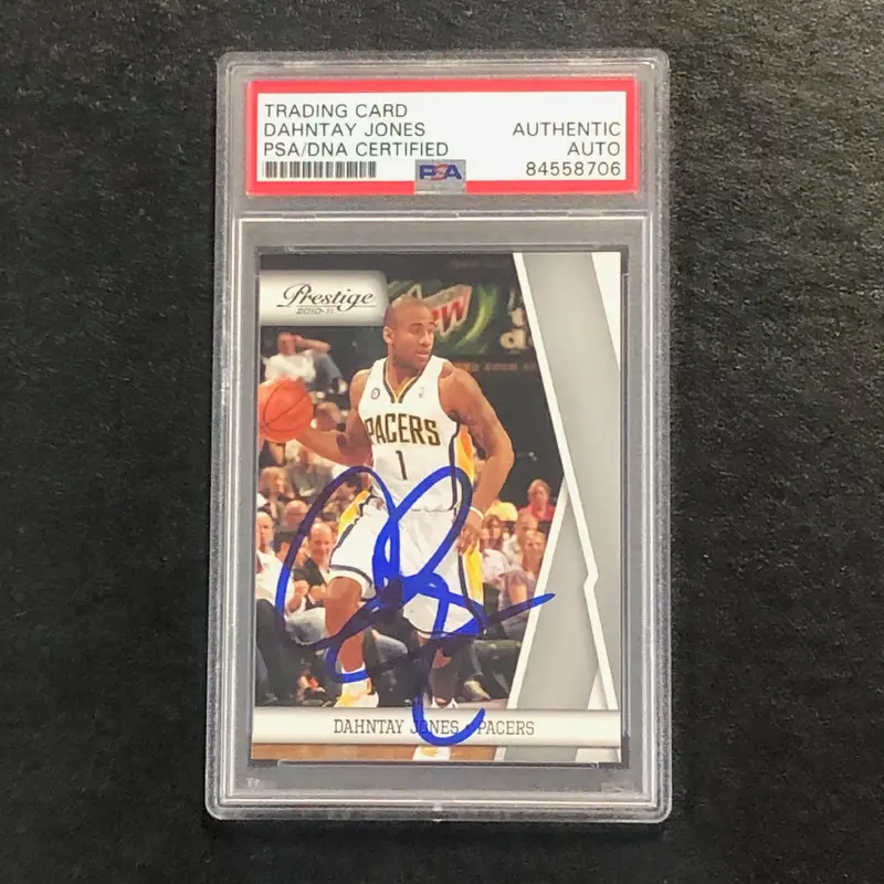 2010-11 Panini Prestige #41 Dahntay Jones Signed Card AUTO PSA Slabbed Pacers