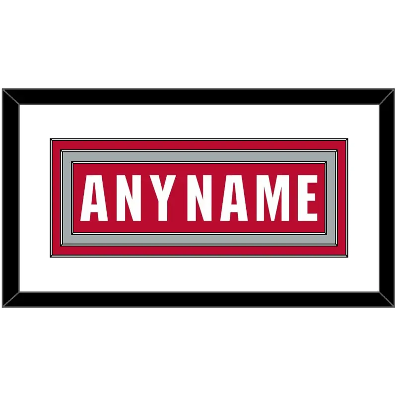 Ohio State Basketball Name - Road Red (2013-2014) - Triple Mat 1