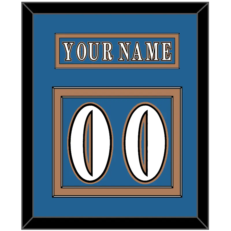 Washington Nameplate & Number (Back) - Road Blue (1995-2000) - Double Mat 2