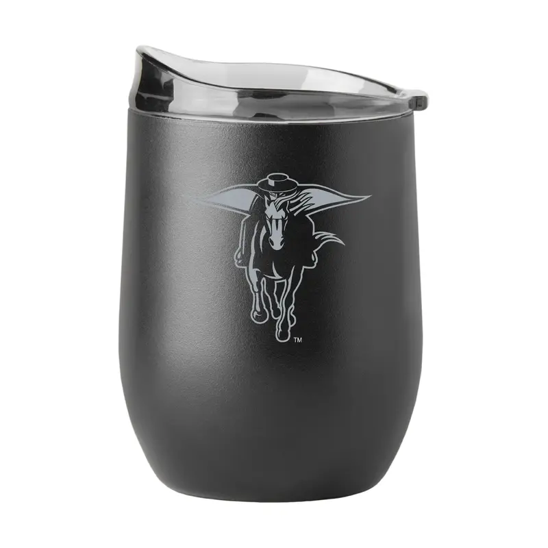 TX Tech GunMetal 16oz Black Powder Curved Beverage