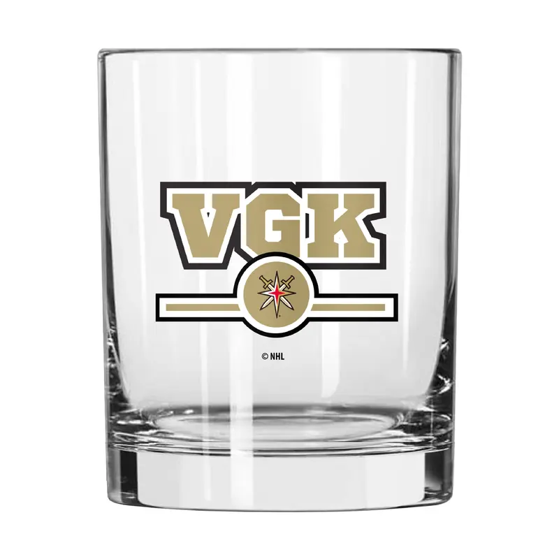 Vegas Golden Knights 14oz Letterman Rocks Glass