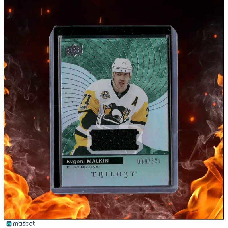 2017-18 Upper Deck Trilogy Evgeni Malkin Relics Jersey Green 089/321 #45