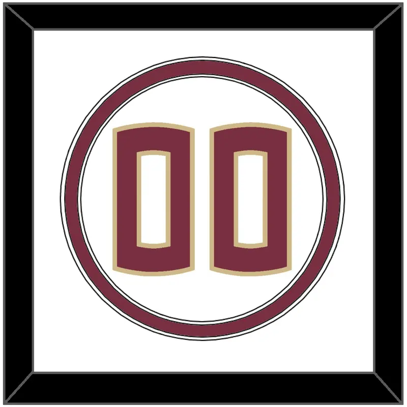 Florida State Baseball Number - Home White - Double Mat 1