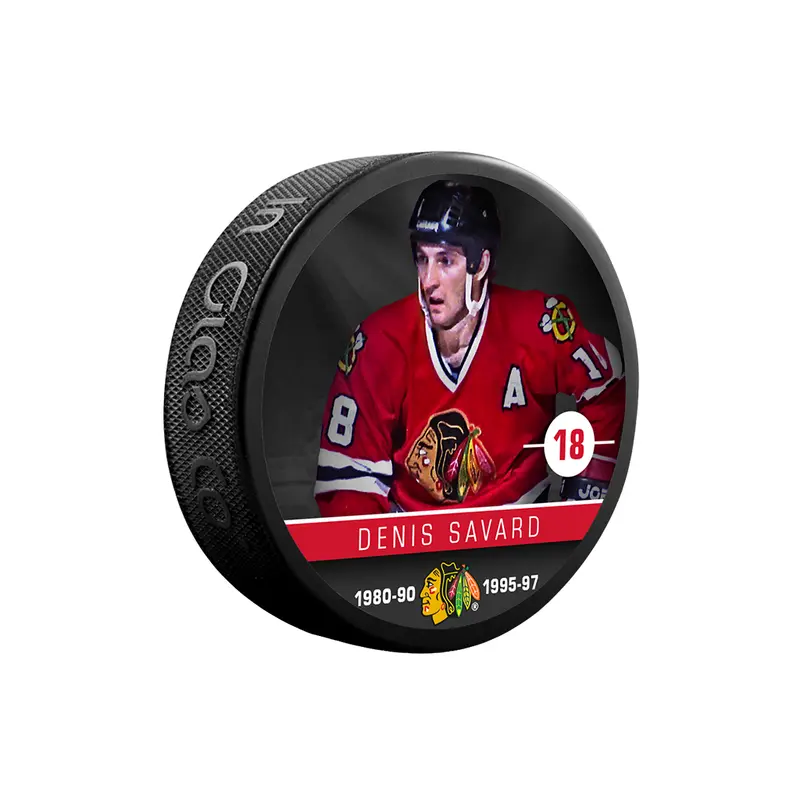 NHLAA Alumni Denis Savard Chicago Blackhawks Souvenir Collector Hockey Puck