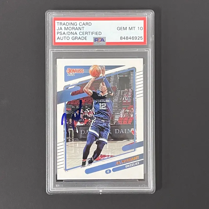 2021-2022 Panini Donruss #76 Ja Morant Autographed PSA/DNA GEM MT 10