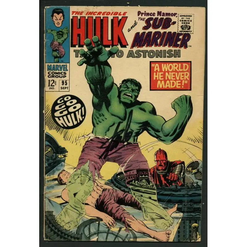 Stan Lee Signed Tales To Astonish #95 Comic Book Hulk/Submariner PSA/DNA #W18840