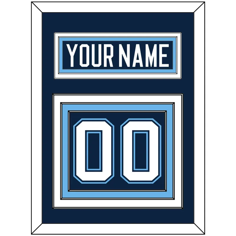 Maine Nameplate & Number (Back) - Road Navy Blue (1994-2008) - Triple Mat 2