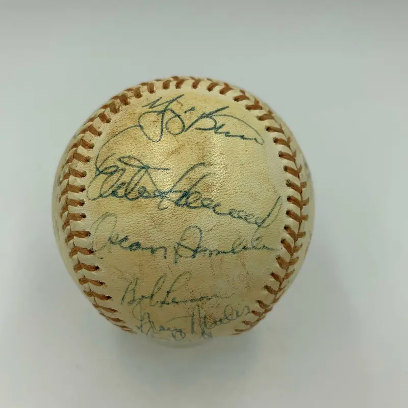 1976 Yankees Team Signed Game Used Baseball Thurman Munson & Nolan Ryan PSA DNA