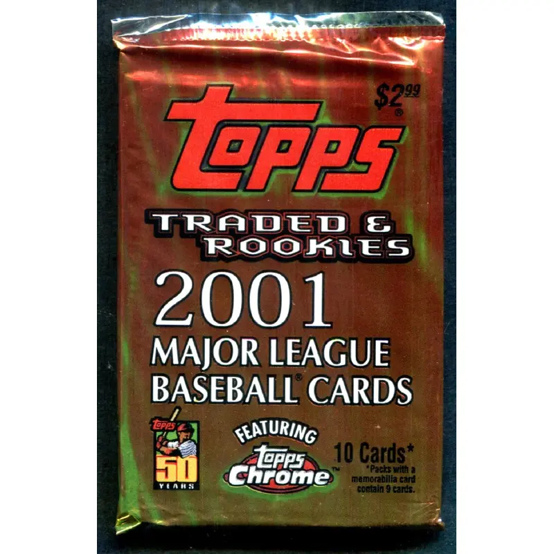 2001 Topps Baseball Unopened Traded & Rookies Pack (Pre-Priced) (10)