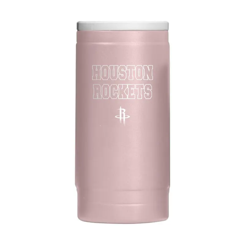 Houston Rockets  Stencil Powder Coat Slim Can Coolie