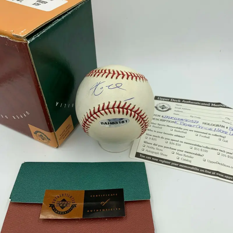 Rare Kobe Bryant Signed Major League Baseball Upper Deck UDA COA Lakers