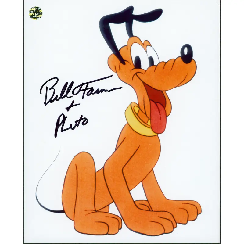 Bill Farmer Disney "Pluto" Authentic Signed 8x10 Photo Wizard World #023762