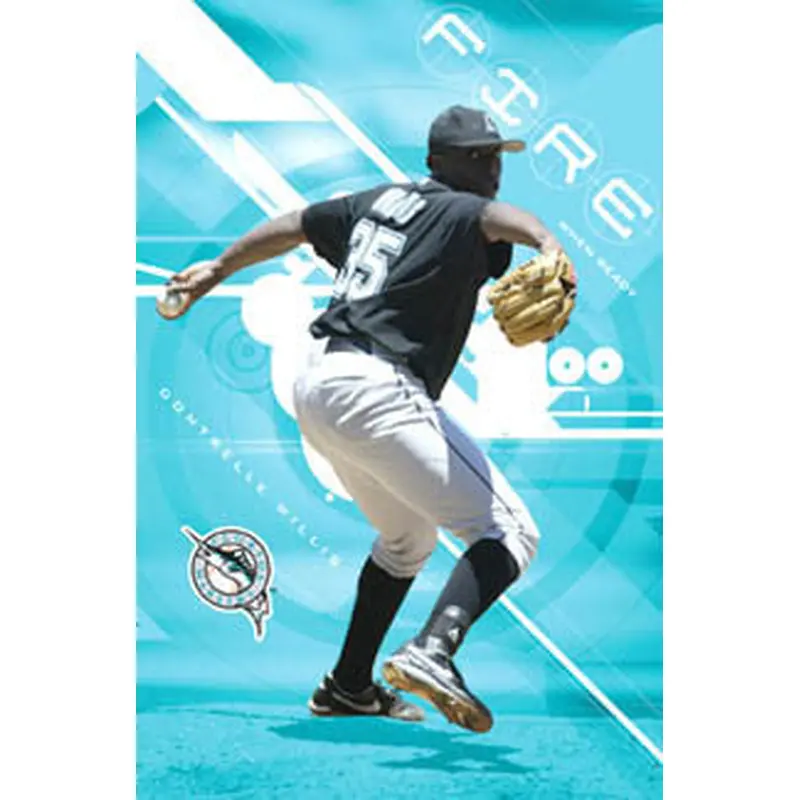 Dontrelle Willis "Fire When Ready" Florida Marlins MLB Poster - Costacos 2006