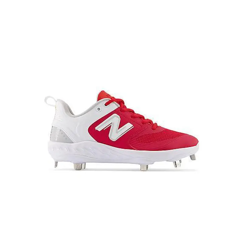 New Balance Women's VELO v3 Metal Fastpitch Softball Cleats - Red with White - SMVELOR3