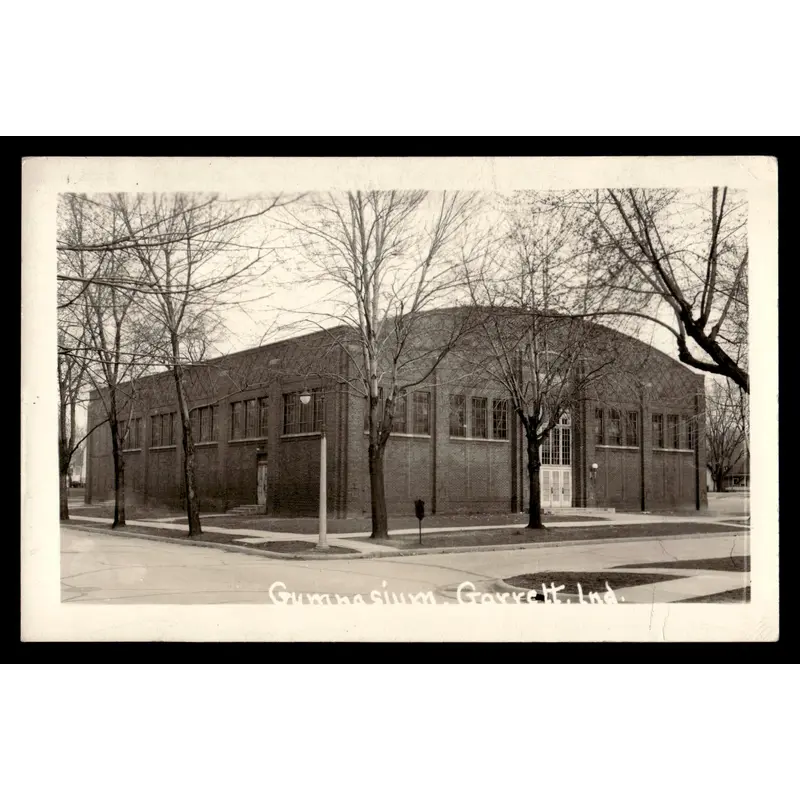 Vintage Garrett, Indiana High School Gymnasium Postcard