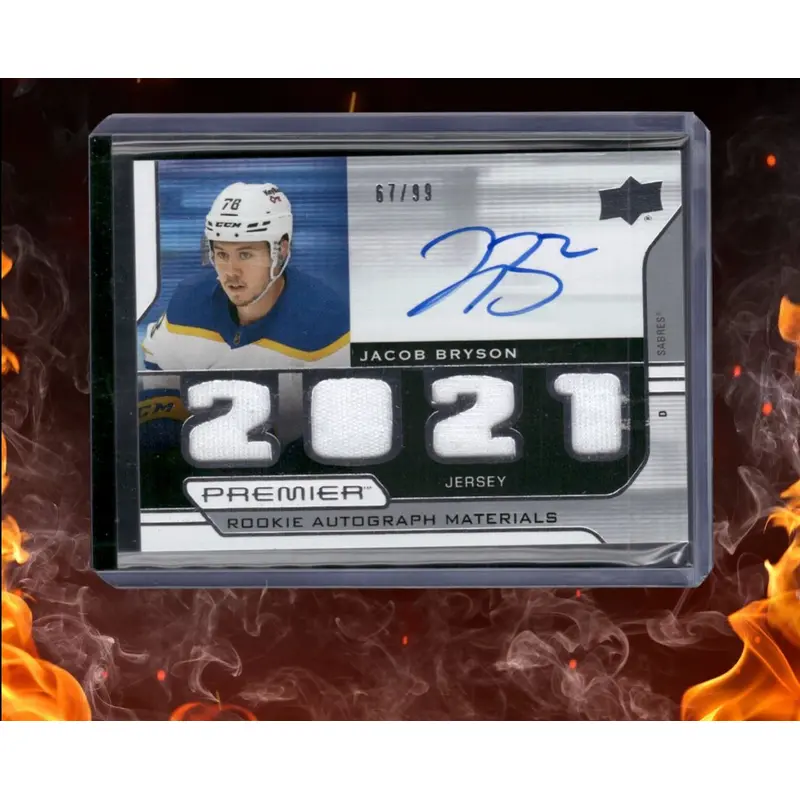 2021-22 Upper Deck Premier Jacob Bryson Patch Rookie Auto 67/99 #PRA-JB
